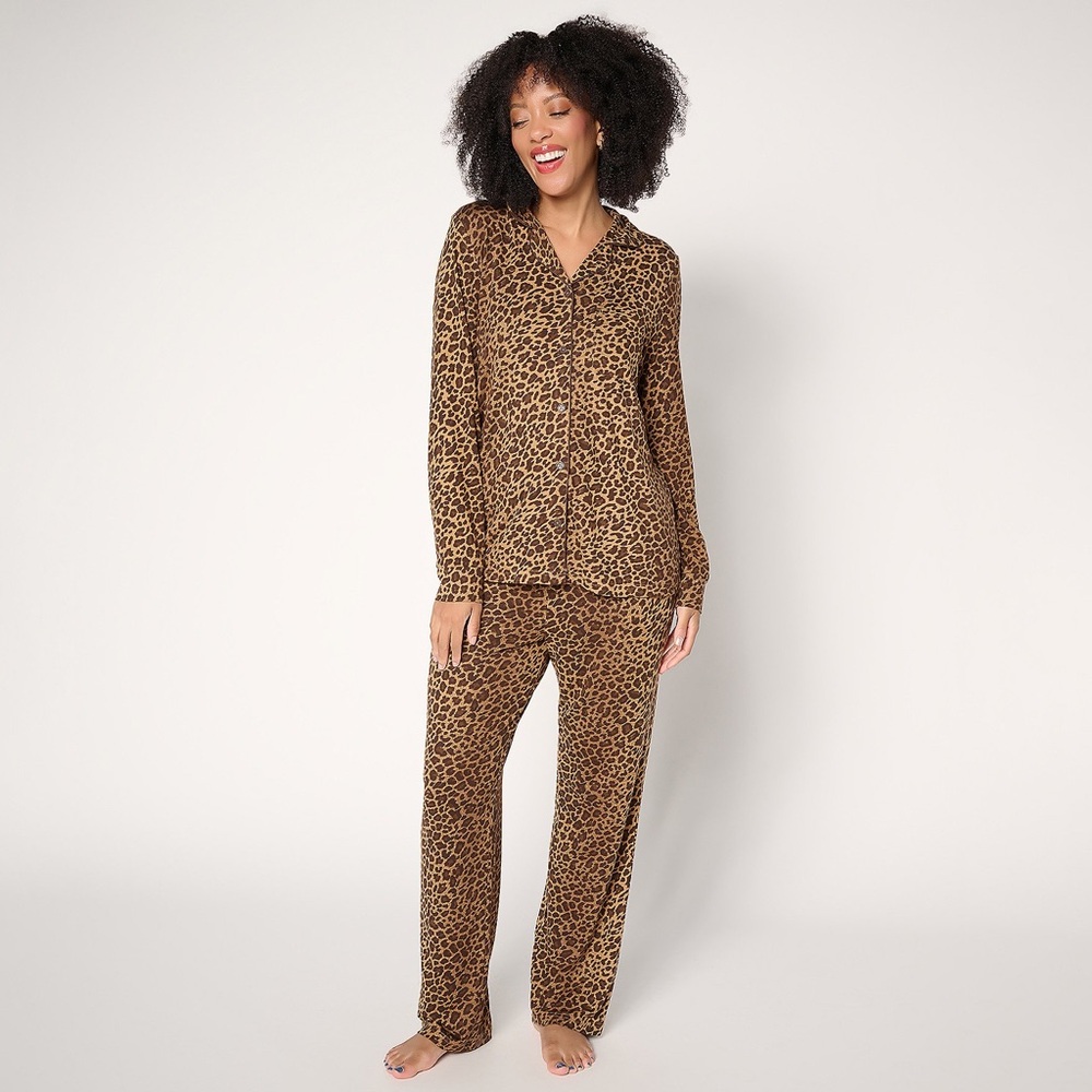 Long Sleeve Notch Collar Pajama by Jill Martin